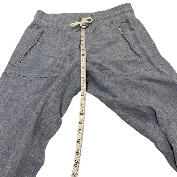 Athleta Cabo Linen Wide Leg Chambray Pant Size 0 - Picture 5 of 8